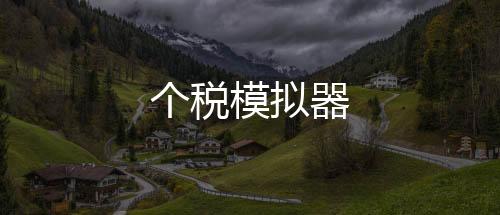 个税模拟器-综合盘源码-zunyueyuanma.com